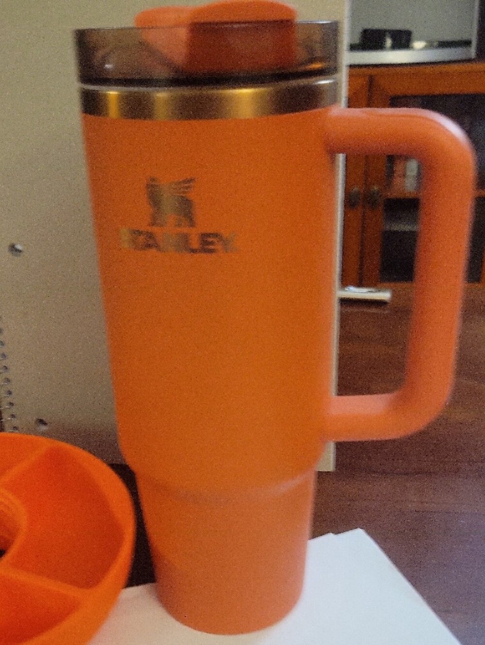 Stanley Orange Travel Mug with Handle and Matching Accessories - Picture 5 of 7